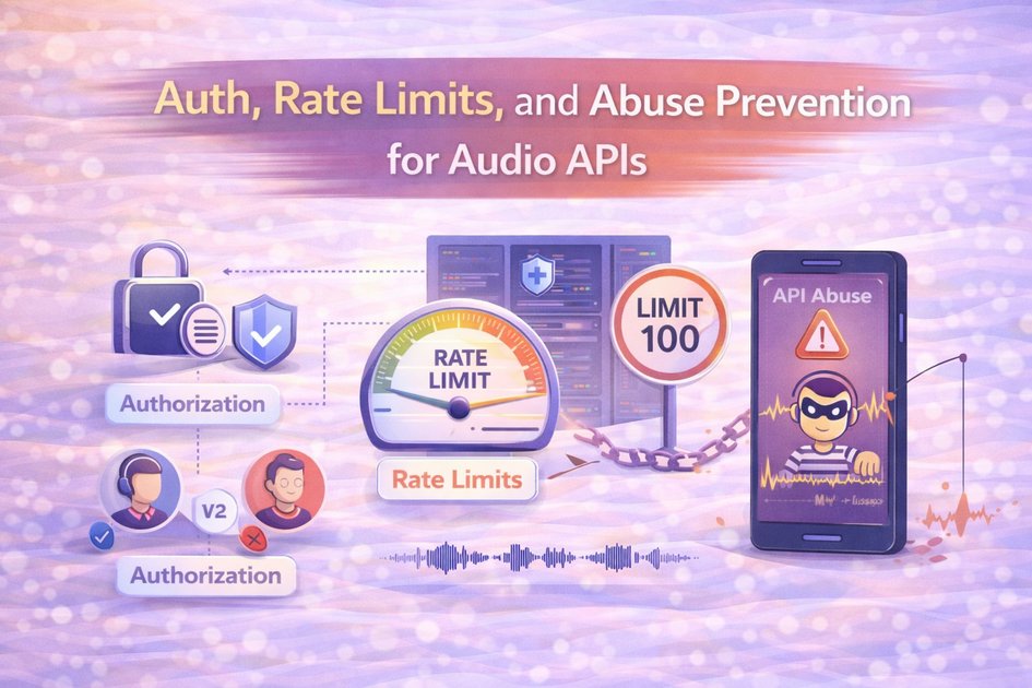 Auth, Rate Limits, and Abuse Prevention for Audio APIs