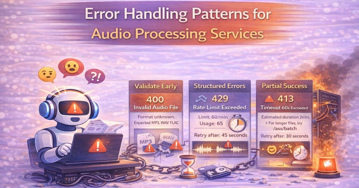 Error Handling Patterns for Audio Processing Services